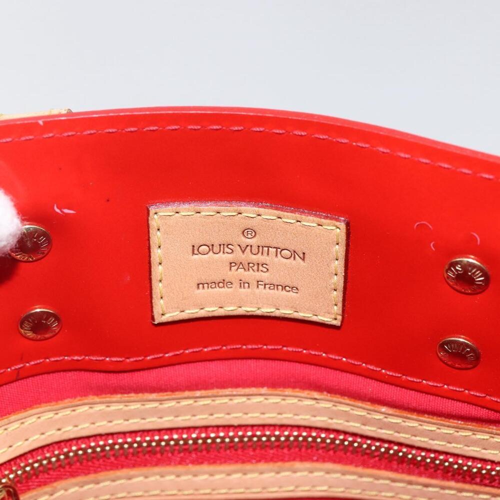 LOUIS VUITTON Monogram Vernis Reade PM Hand Bag Red Rouge M91088 LV Auth 158118 - Picture 10 of 16